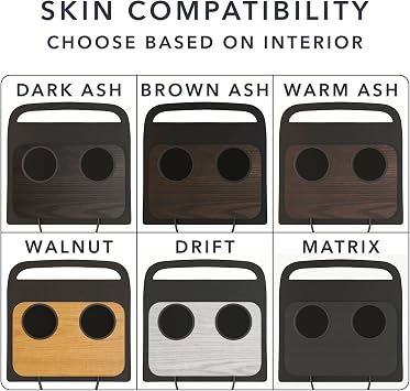 TWRAPS Dual Wireless Phone Charger for Rivian R1S & R1T, Magnetic Charging Pad, Compatible with MagSafe iPhone 17 Pro Max, 2021-2026 Center Console Mount Dock Accessories (Dark Ash Wood Skin)
