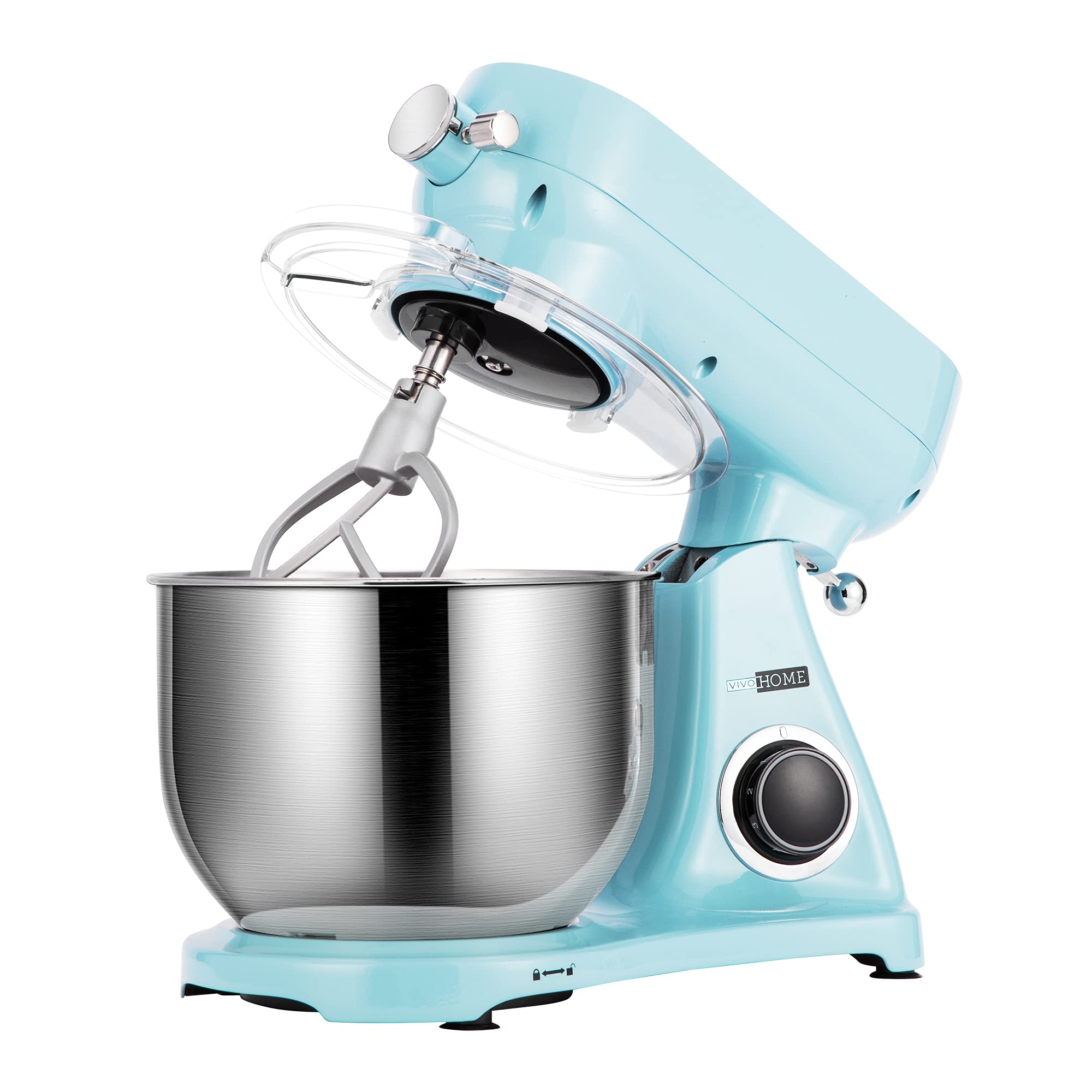 VIVOHOME Professional Chef Stand Mixer, 800W Tilt-Head Metal Food Mixer with 6.7Qt Stainless Steel Bowl, Compatible with Pasta Attachments, Blue