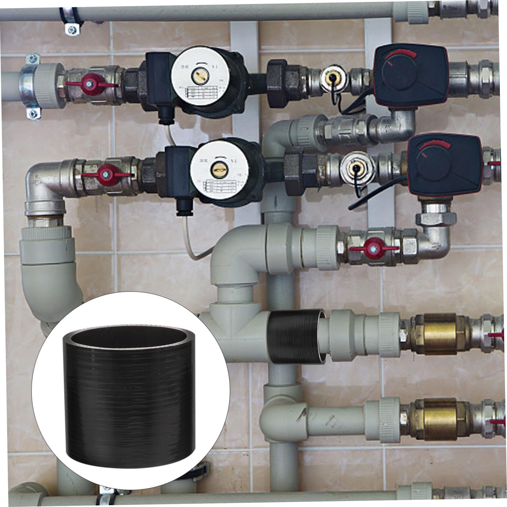 Happyyami 5 Piezas Conectores fábrica Manguera Hembra a Hembra Juntas de Manguera Gancho de Manguera retráctil vacío Acoplamiento de Silicona acoplamientos de Silicona Goma de Silicona Black