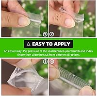 Vista 3 de Mini bolsas de plástico, 400 bolsas de almacenamiento transparentes reutilizables con cremallera de 1.5 x 1.5 pulgadas para joyas, dulces, monedas