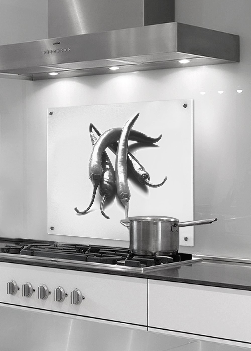 Crédence de cuisine en verre 50x50 protégeant le mur des éclaboussures