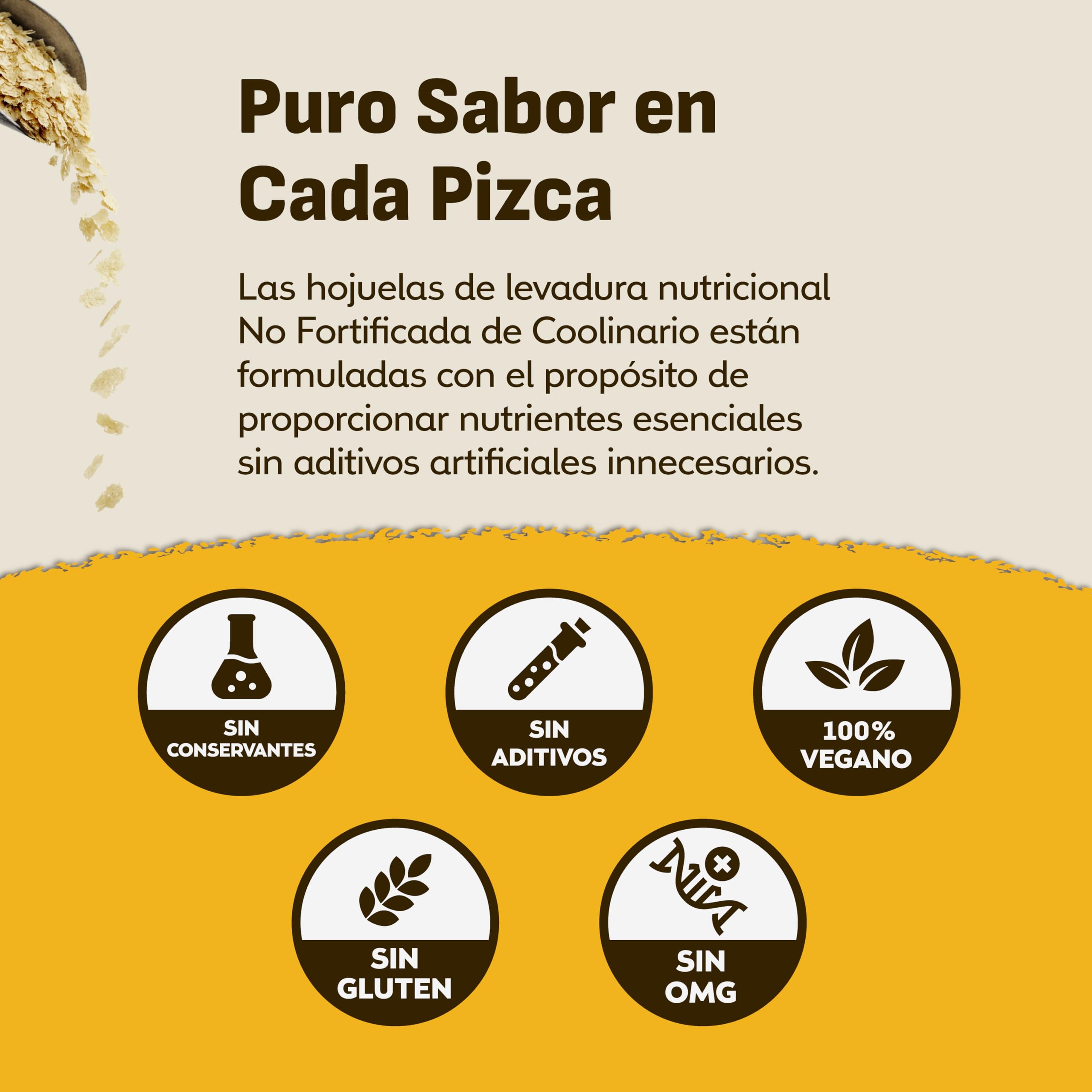 Coolinario Levadura Nutricional No Fortificada 56 g Condimento Vegano Alta Proteína Fibra Minerales