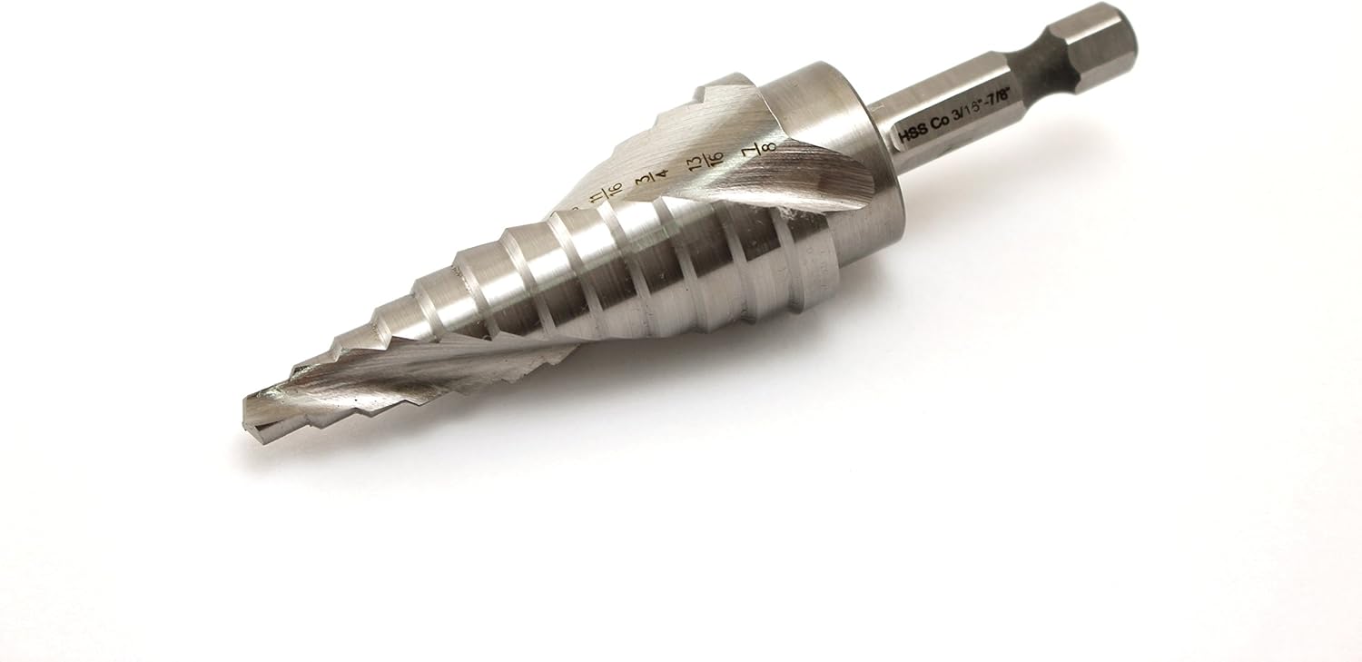 Bеѕt Cуbеr Dеаlѕ 🔥 TEMO M35 Cobalt Spiral Flute Step Drill, 12 Size From 3/16 Inch To 7/8 Inch, 1/4 Inch Hex Shank