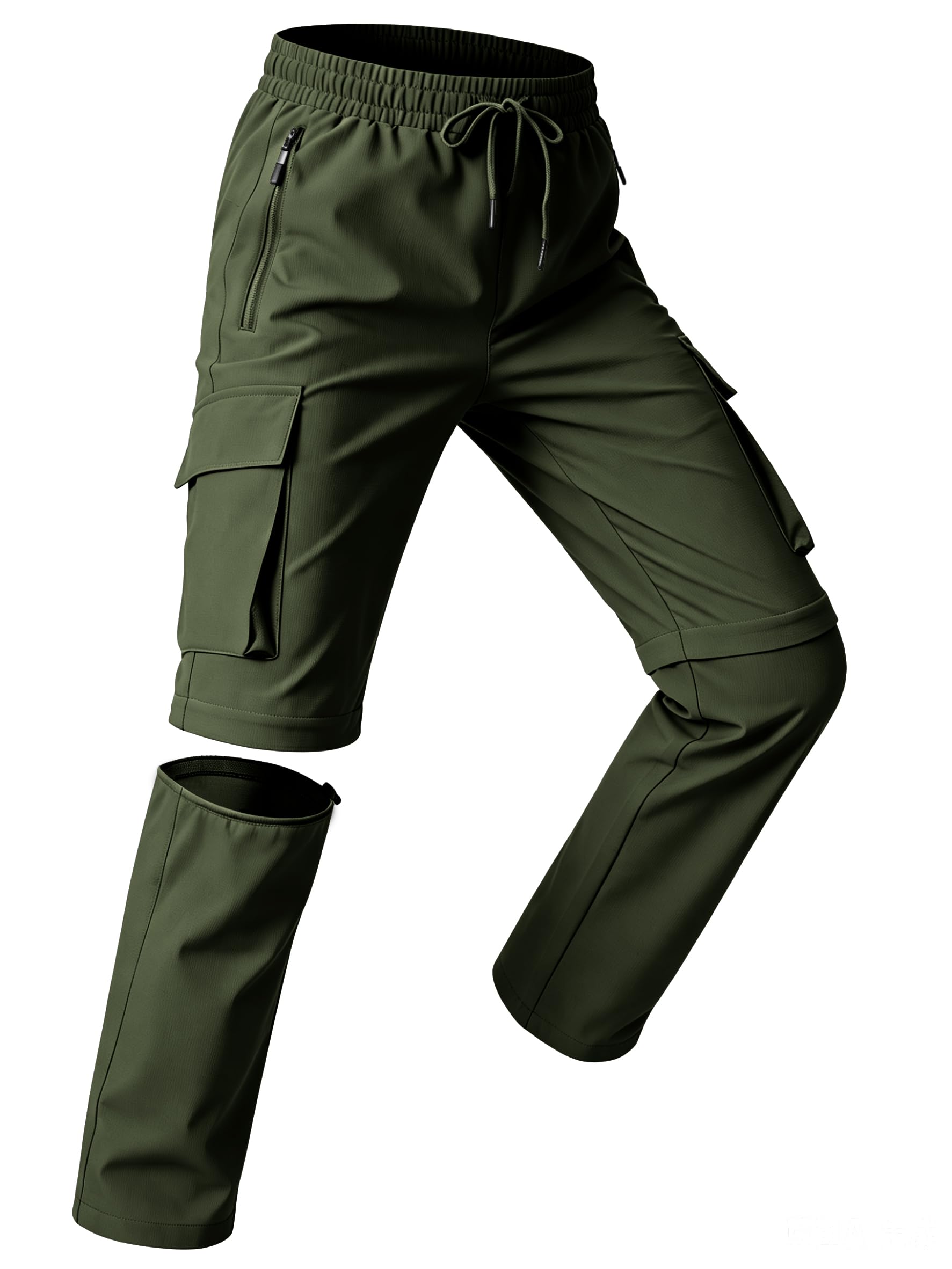 Kinder wasserdichte Wanderhose Zip-Off Leicht Schnelltrocknend Jungen Outdoor Nylon Trekking Hose Freizeithose mit Reißverschlusstaschen