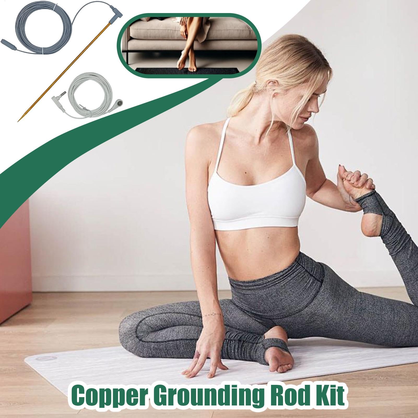 Grounding Earth Rod, Earth Grounding Tester, Grounding Cord 40Ft, Grounding Rod Accessories, Earthing Ground Tester, Grounding Earthing System, Earth Connection Rod, Grounding Cord Female,