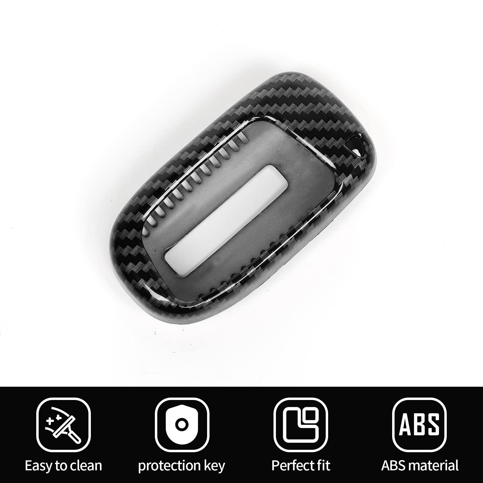 JWWY Carbon Fiber Key Fob Cover For Dodge - Fits Charger, Challenger, RAM 2015-2025, Protective Case With ABS Plastic - View #8