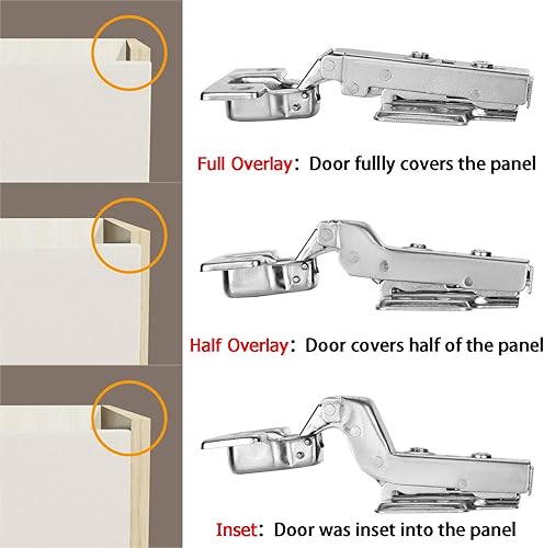 Miniatura 4 de KIMDOT Bisagras de gabinete de plantilla de inserción de cierre rápido sin marco de cierre suave cocinas baños euro bisagra