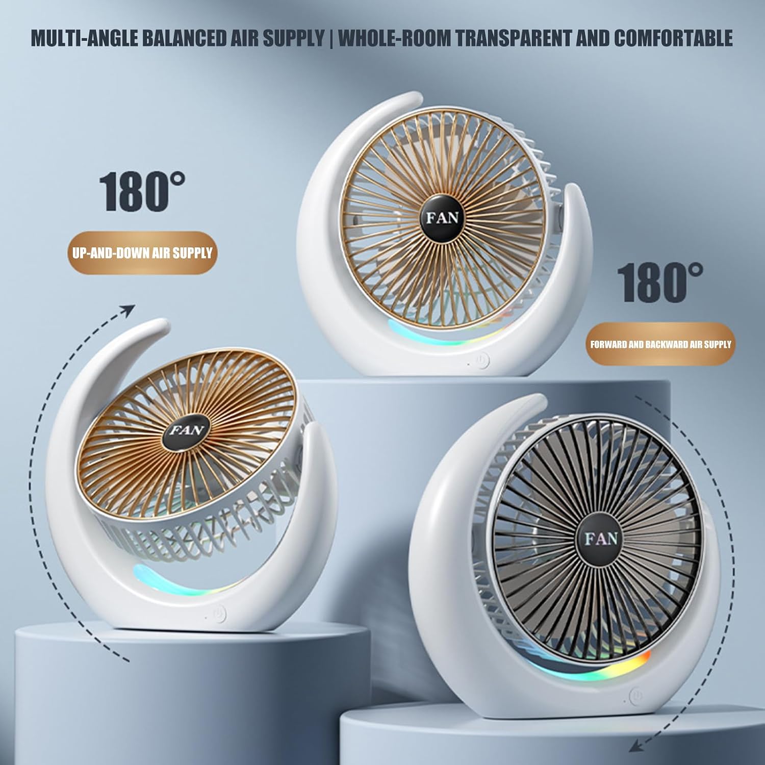 Quiet Desktop Fan Adjustable Light Speed Texture for Home Various Space Home Offices Desk Fan
