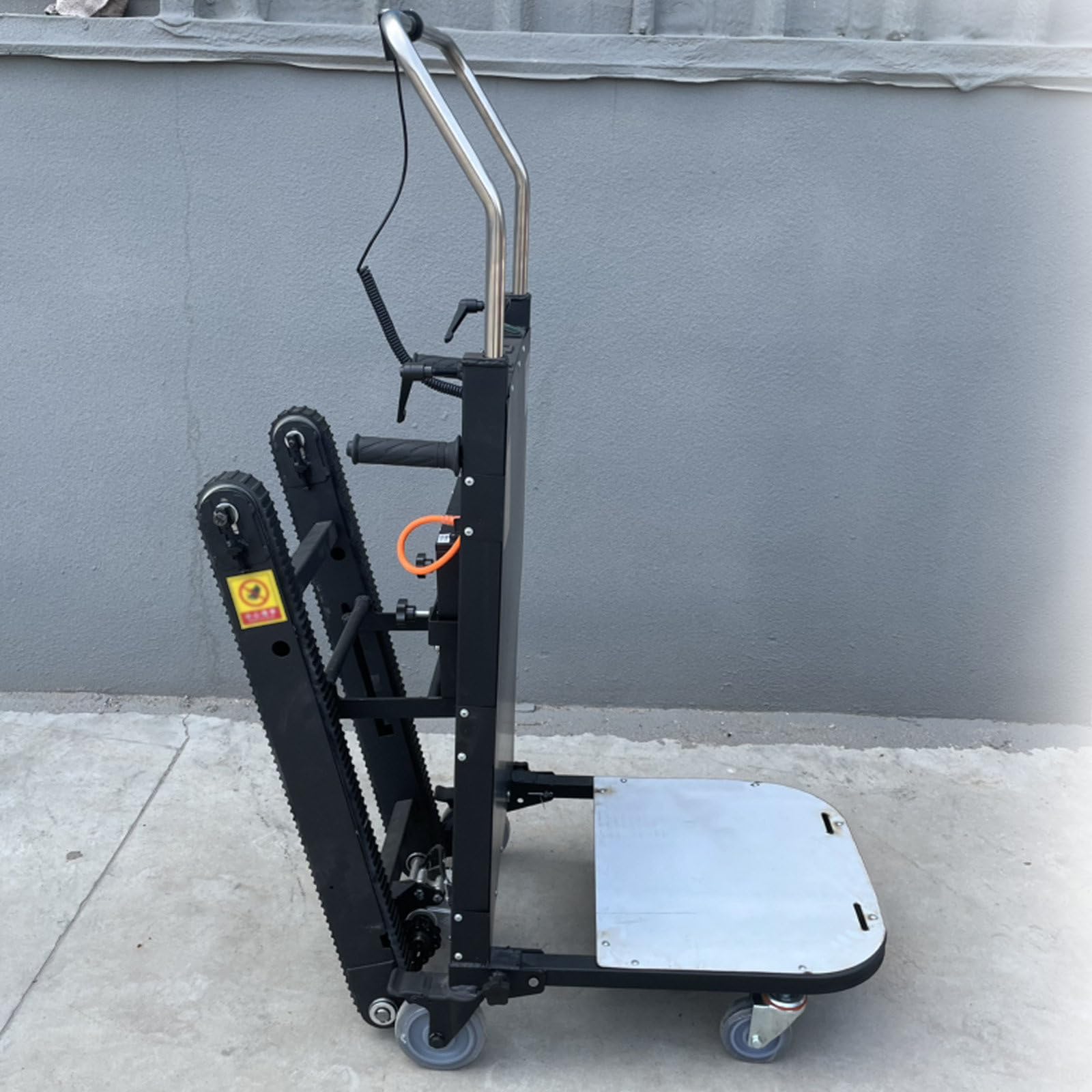 Carretilla eléctrica para subir escaleras, carga de 260 kg, motorizada para moverse, batería extraíble, incluye cuerda de atar y guantes