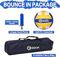 Vista 7 de GOOX Juego de 4 redes cuadradas de voleibol, red de voleibol para 4 personas para patio trasero, playa, césped, red de voleibol cuadrada portátil