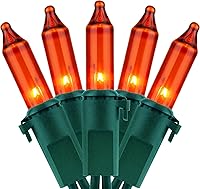 Vista 11 de Luces de Navidad incandescentes en tira con cable en verde.