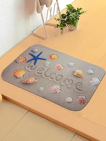 Status 3D Printed Digital Home/Living/Lobby/Bathroom/Office Entrance Door Floor Mat with Anti Slip Backing (15 x 23 inch) (Multi Print-Pack of 1)
