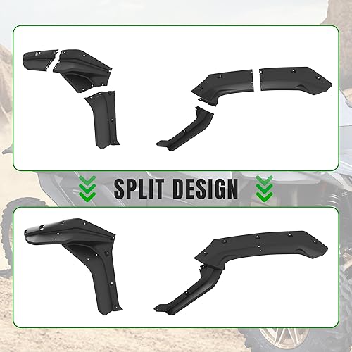 Miniatura 3 de SAUTVS Guardabarros XXL más anchos para Kawasaki Teryx KRX4 1000, aletas de barro extendidas delanteras y traseras para Kawasaki Teryx KRX 4 1000