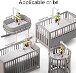 TUMAMA Crib Mobile with Music and Lights, Baby Mobile Cute Bee Crib Toys Hanging, Remote Control Nursery Mobiles for Bassinet, Rotation, Starlight Projection and Lullabies for Babies
