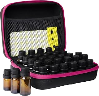 Essential Oil Storage Holder Organizer Carrying Case, 30 Bottles, Essential Oils Box for 5ml- 15ml Bottle Travel Storage Organizer Bag with Labels & Bottle Opener for doTERRA & Young Living