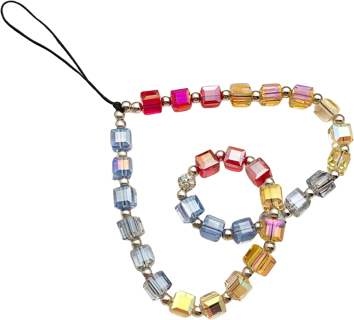 Beaded Camera Wrist Strap Cute Digital Camera Charm Lanyard Phone Chain Keychain Beaded Phone Lanyard Bag Charm
