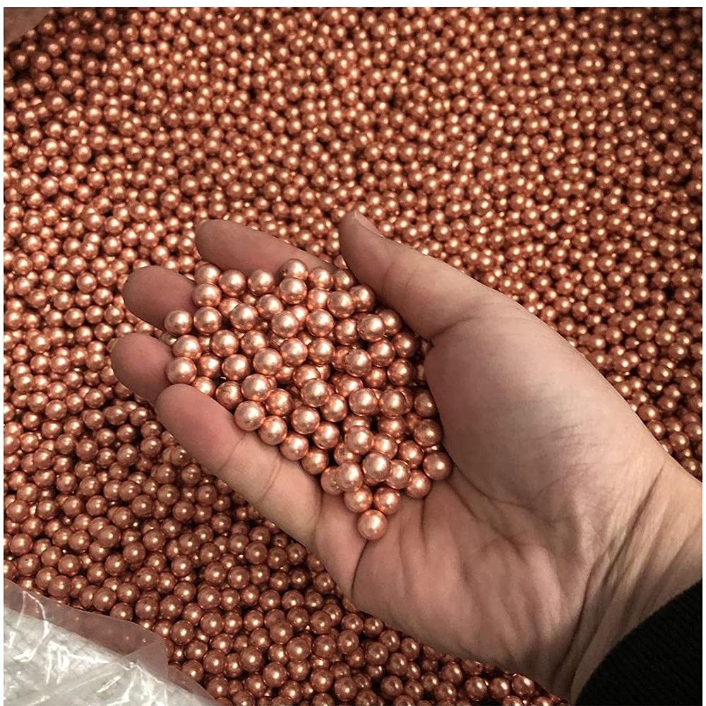 Kula miedziana z litego mosiądzu, kulka stalowa, kulka standardowa, mała kula ze stali z czystej miedzi 6 mm 2 3 4 5 7 8 mm - kula miedziana 8 mm