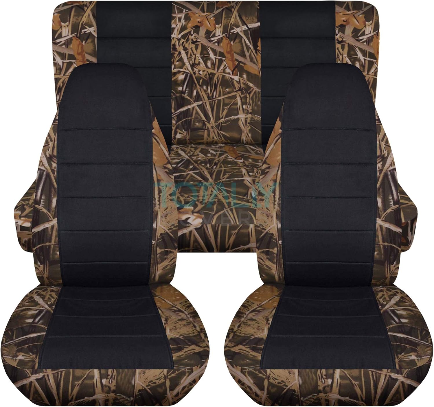 Totally Covers Camouflage & Black Car Seat Covers Wetland