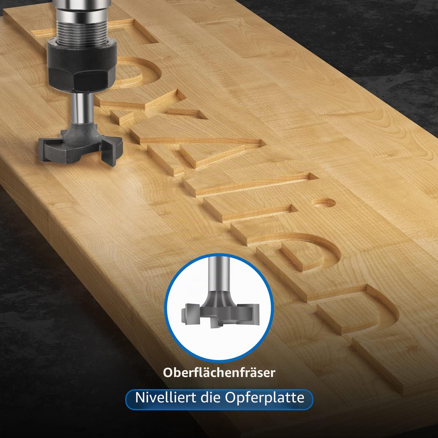 FoxAlien 1/4 Zoll Schaft CNC Fräser Essentials Kit, inklusive 1/4 Zoll ER11 Spannzange, V-Fräser, Schaftfräser, Fasenfräser für Holzbearbeitung, MDF, Harz, Schnitzen und Schilderherstellung