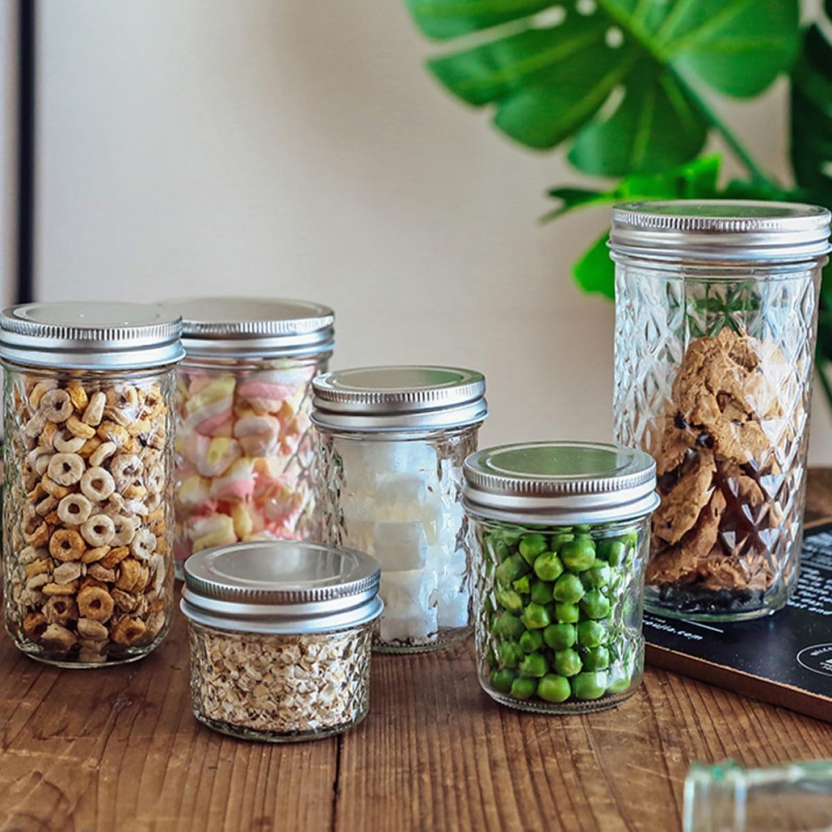 5pcs Glass Jam Jar Bottle Style Reusable Sealed Storage for Candy image 4