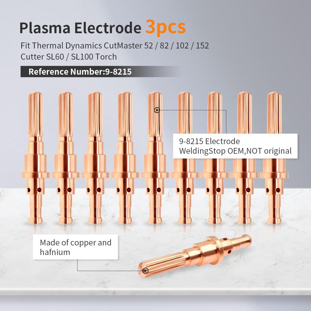 WeldingStop Cutmaster 52 100A Plasma Kits 9-8215 9-8213 9-8237 for Thermal Dynamics SL60 SL100 Torch Consumables