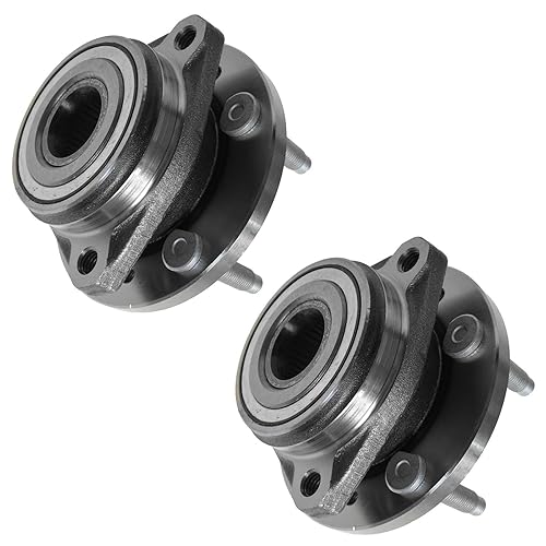 Miniatura 900 de TRQ Juego de 2 rodamientos de rueda delantera y conjunto de cubo compatible con Ford Mustang 2005-2007 2005-2014