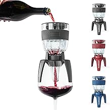 Ourokhome Wine Aerator Pourer - Decanter Spout, Premium Decanter for Red Wine，Designed for All Glasses, Improve Flavor, Enhance Bouquet Aerating Pourer (Black)