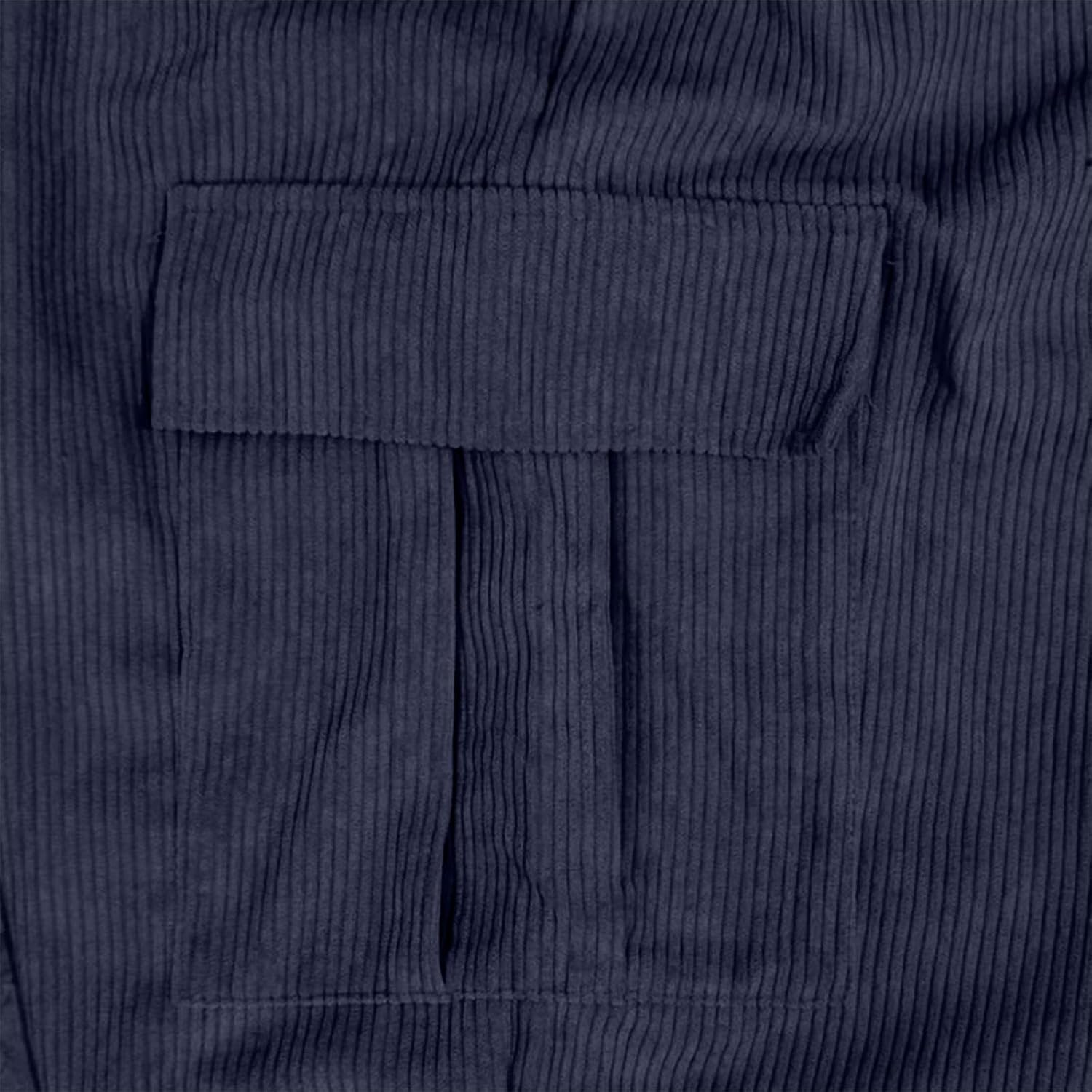 Men's Corduroy Cargo Jogger Pants Stretch Elastic Drawstring Waist Sweatpants Casual Outdoor Work Hiking Pant