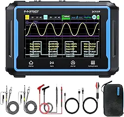 WESTOBiG 【2c53p plus atualizado com estojo de transporte】 Osciloscópio 3 em 1 / multímetro/gerador de sinal dds tablet tela sensível ao toque osciloscópio automotivo digital portátil 2 can