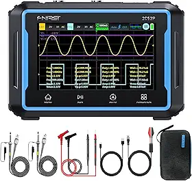 【2c53p plus atualizado com estojo de transporte】 Osciloscópio 3 em 1 / multímetro/gerador de sinal dds tablet tela sensível ao toque osciloscópio automotivo digital portátil 2 can