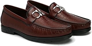 San Frissco Men's Lightweight Horsebit Loafer Lightweight Woven Moccasins Formal, Casual Driving Shoes for Men/Synthetic L...