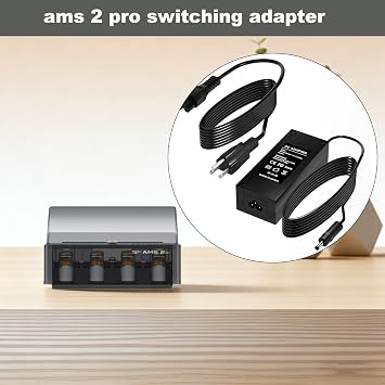 AMS 2 pro Switching Adapter 24V Power Adapter for Bambu Lab AMS 2 Pro Automatic Material System Compatible with Bambu Lab AMS ADS-96HLA-19-1 24096E Power Supply Cord Charger