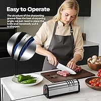 Vista 6 de Narcissus Knife Sharpener, Professional 2 Stage Electric Knife Sharpener for Quick Sharpening & Polishing, with Scissors Sharpener and Metal Dust