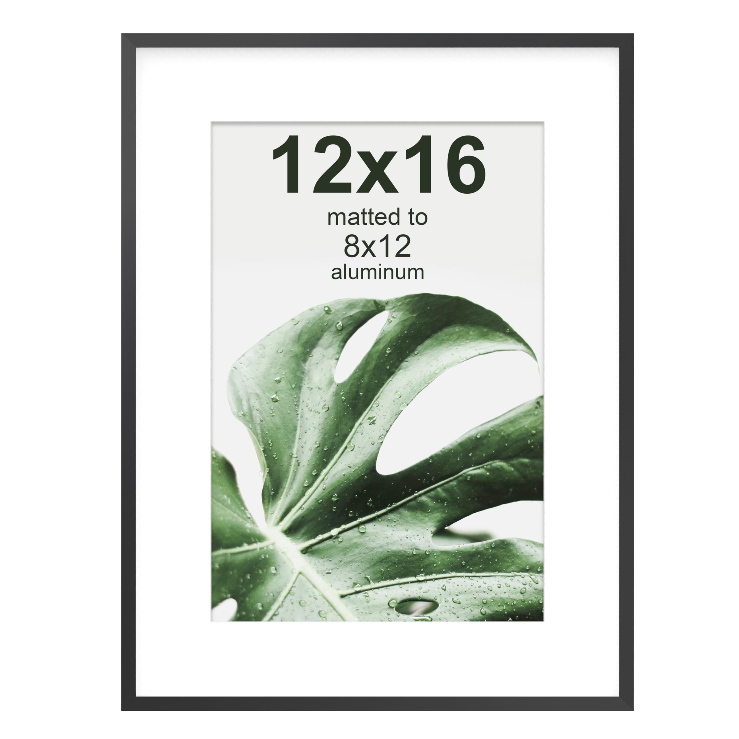 Cadre photo en aluminium noir de qualité premium 30x40 cm avec verre trempé