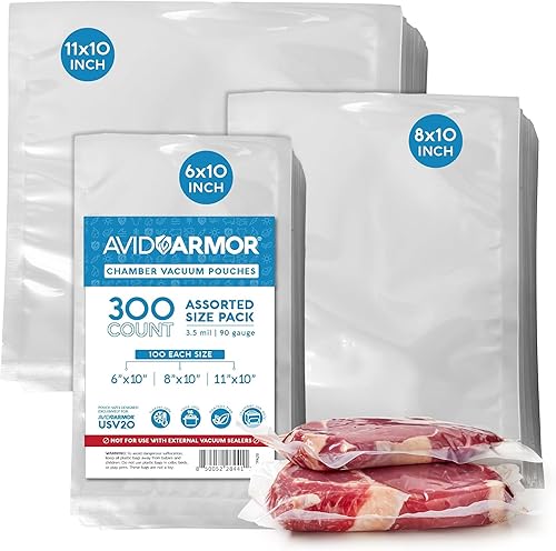 Avid Armor Bolsas para máquina de cámara de 3.5 mil, bolsas de sellado al vacío de cámara precortadas, bolsa de sellado resistente, sellador