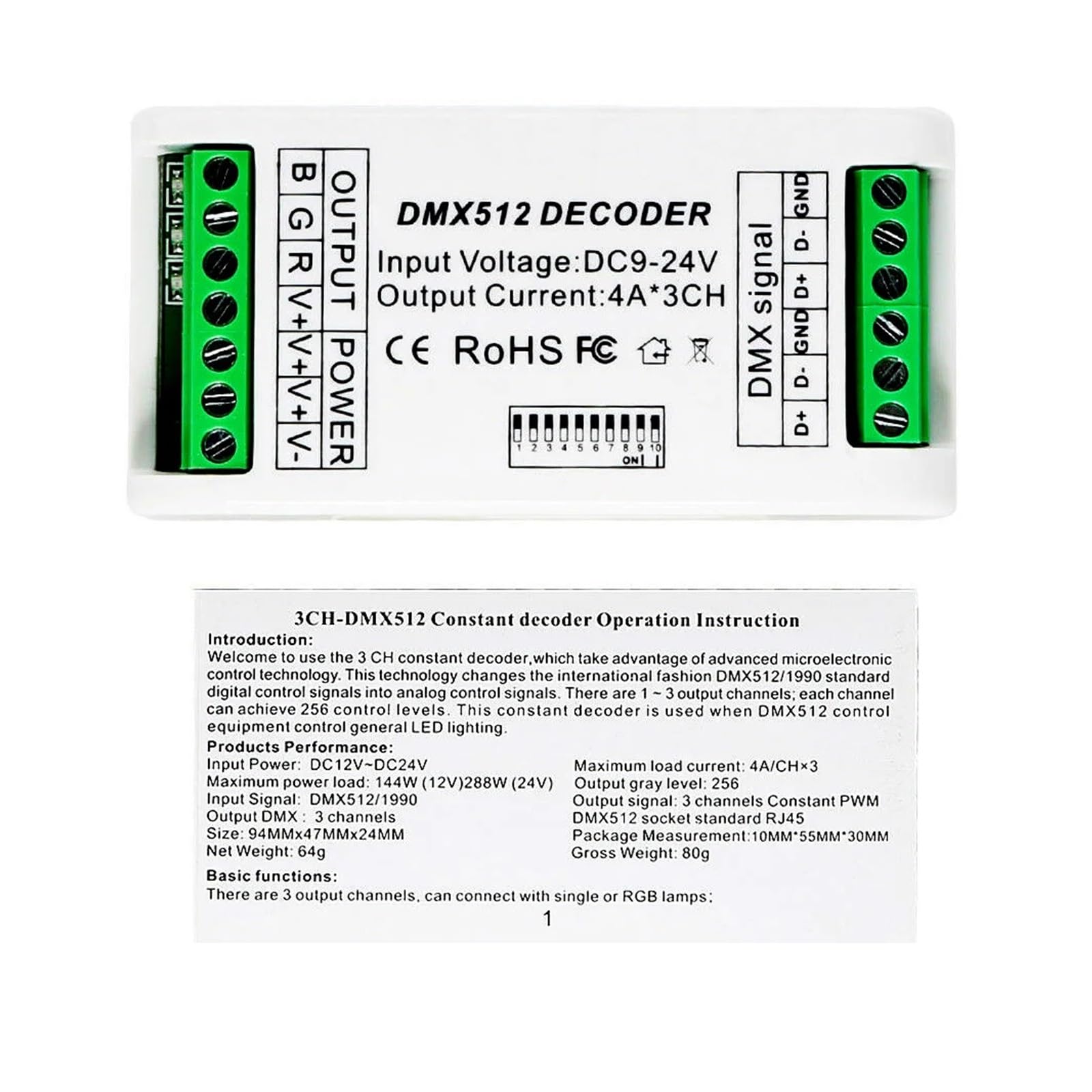 Consola de control para iluminación decorativa en salones y zonas comunes