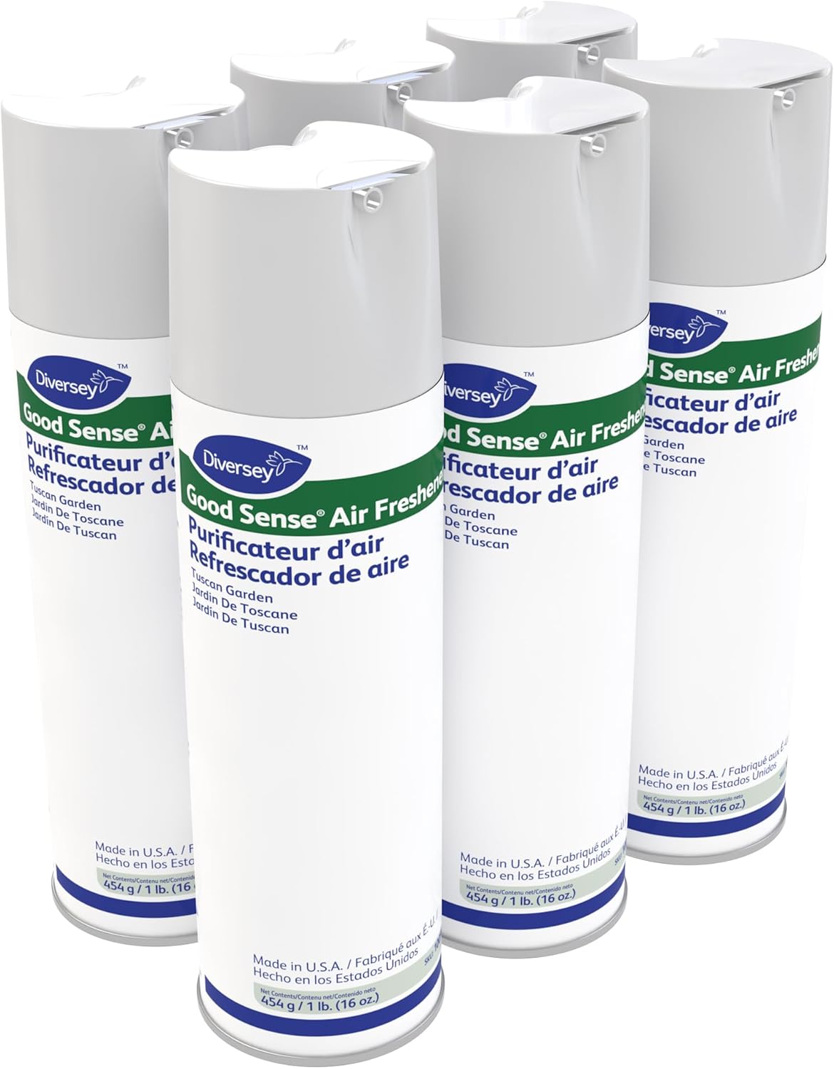 Diversey 100949179 Good Sense Air Freshener Spray - Instant Odor Neutralization For Any Indoor Space, Tuscan Garden Scent, Aerosol, 16-Ounce (Pack of 6)