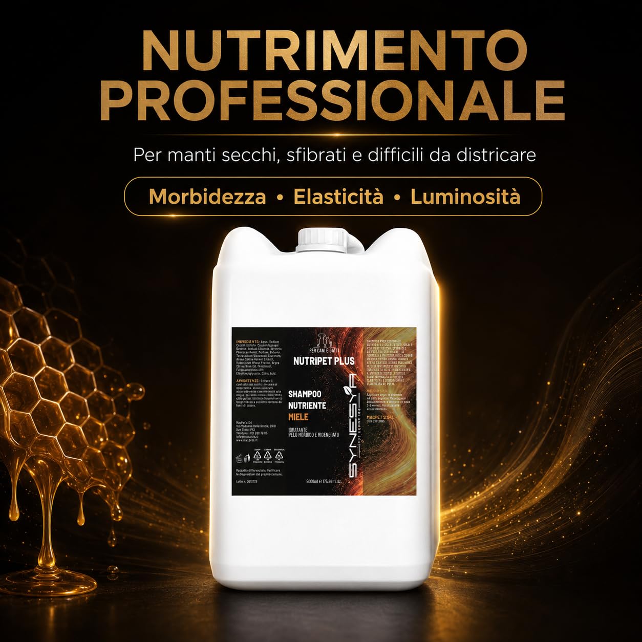 Nutripet Plus Shampoo Miele 5 L per cani e gatti