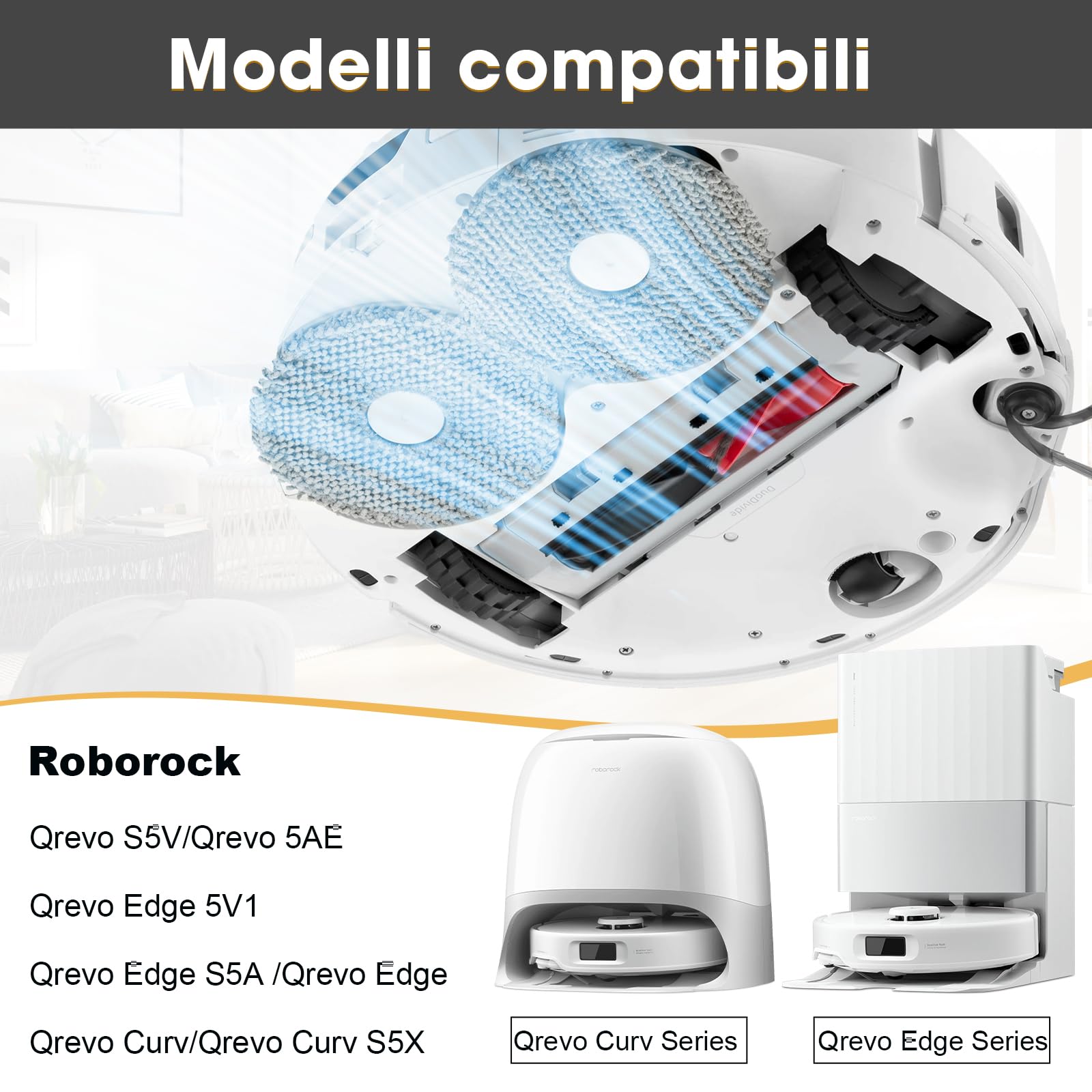 Qrevo S5V Accessori per Roborock Qrevo Curv/Qrevo Edge/S5A