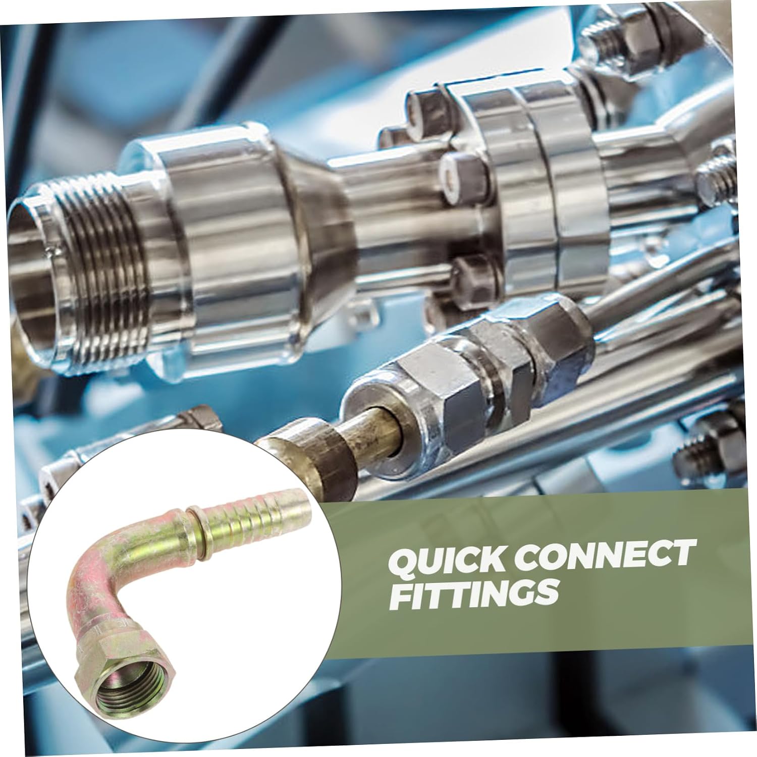 TEHAUX Oil Line Connector Hose Replacement Adapter Line Quick Connect Fitting for High-pressure Applications Versatile Curved Design for Complex Conditions Material