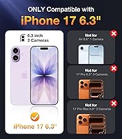 Vista 217 de Diaclara - Funda diseñada para iPhone 15 Plus de 6.7 pulgadas, transparente, cuerpo completo, con protector de pantalla, resistente de protección