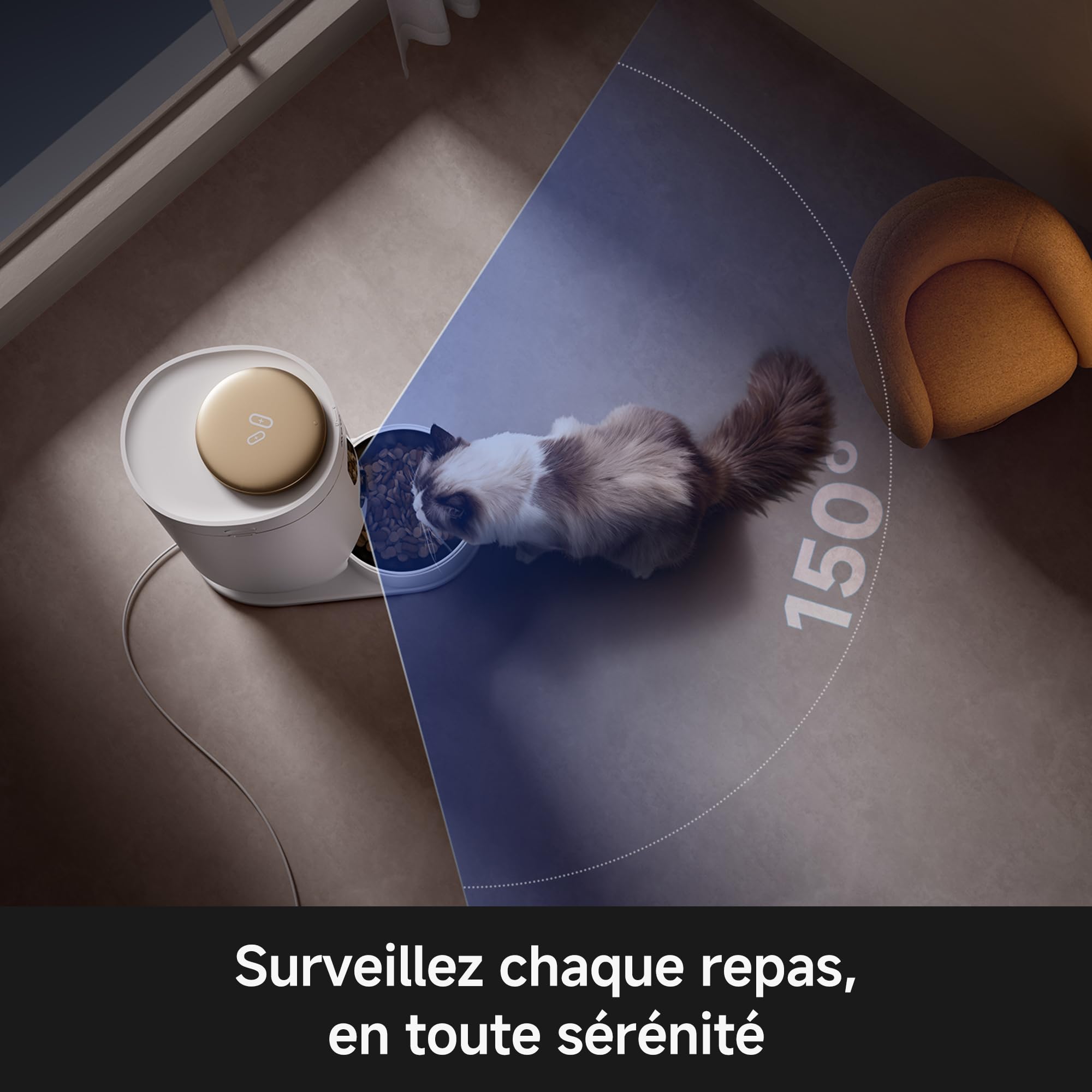 MOVA NutriPal 10 Ultra Distributeur Automatique pour Animaux, 4 Modes | compartiment 7 jours, caméra HD 1080p, écran 4,2″, capacité 4 L jusqu’à 20+ jours, croquettes jusqu’à 12 mm