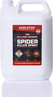 Karlsten Spider Killer 5 Litre - Fast and Effective Spider Killer | Lasts 6 Weeks On Surfaces | Kills All Types of Spiders | Ideal for Indoor and Outdoor Use