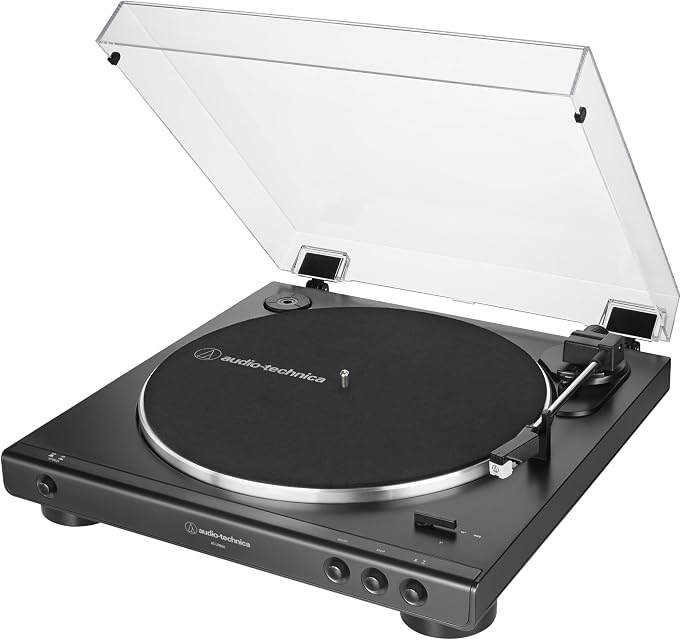 Audio-Technica - Tocadiscos AT-LP60X-BK Totalmente automático con transmisión po