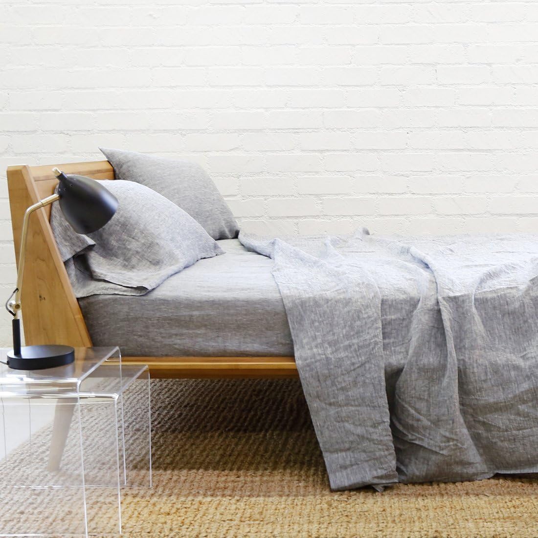 Loomstead Linen Sheet Set - Heather Charcoal, Queen