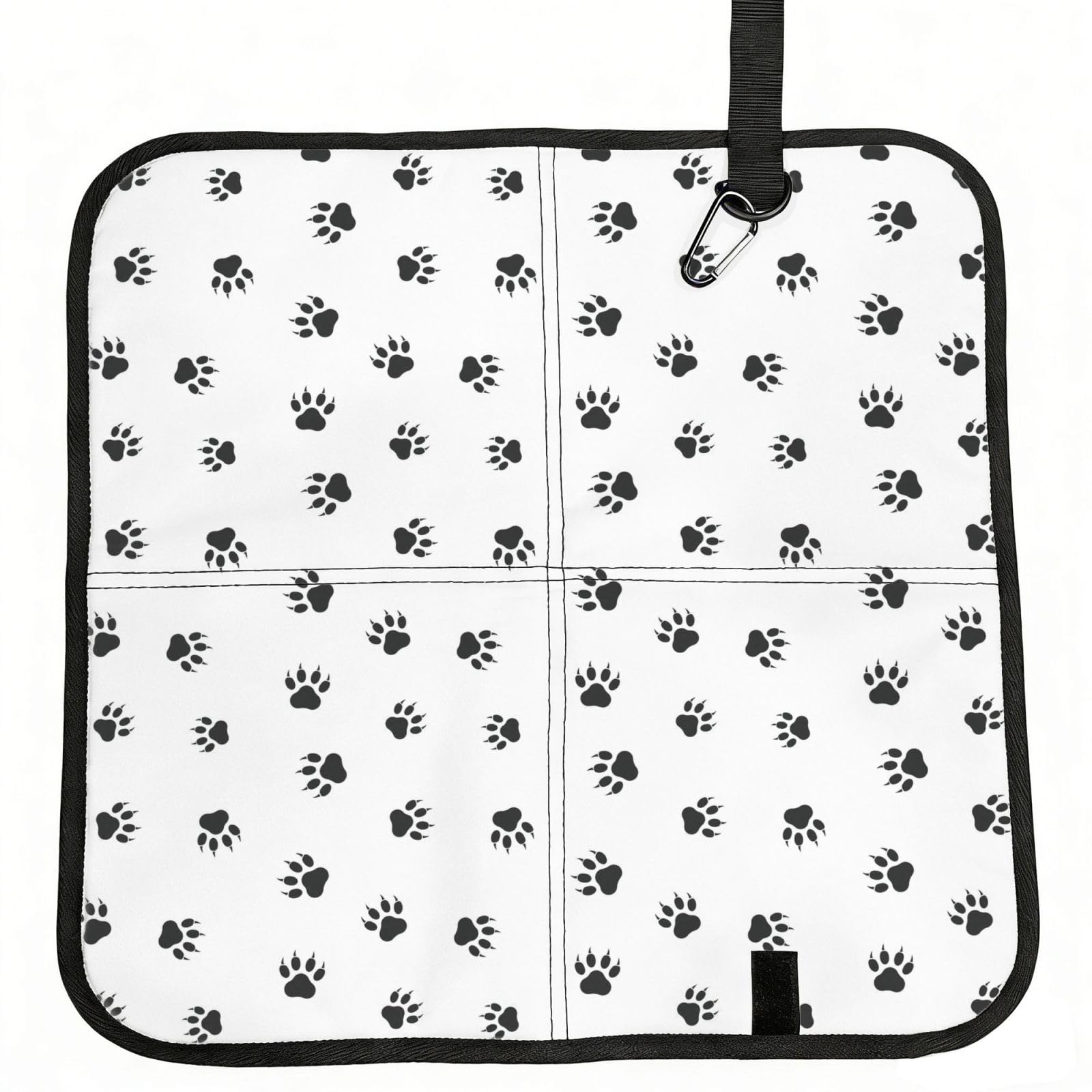 OKFSTY Bear Paw Print Fold Away Seat Cushion Portable Outdoor Pad Polyester Bleacher Bench Mat Travel Picnic Pad