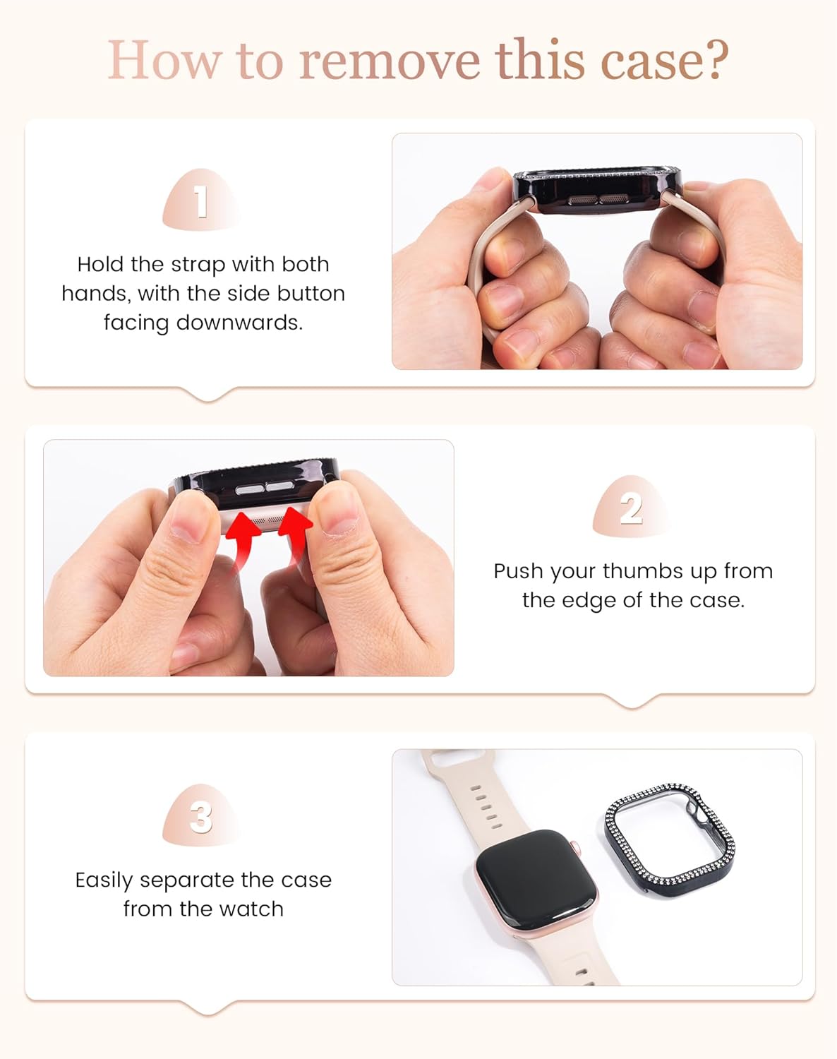 Goton 4-Pack Bling Case for Apple Watch Series 11/10 Screen Protector Case 46mm, Women Glitter Diamond Rhinestone Protector for iWatch Cover Accessories 46 mm - Image 8