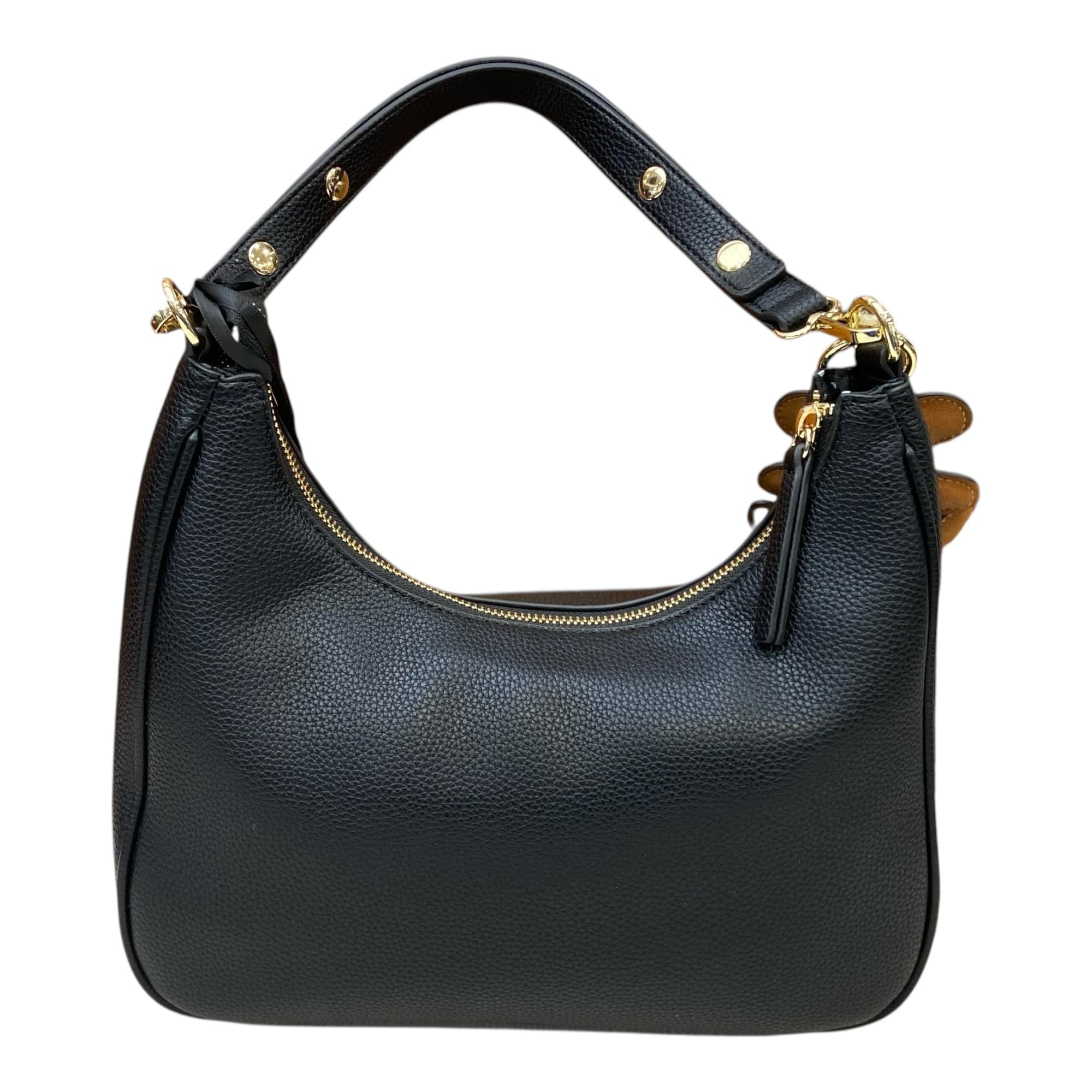 BORSA DONNA SACCA Media DA SPALLA con doppia tracolla lunga ALISSA (Nero)