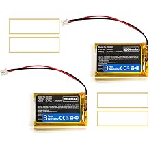 Nzzz 2Pcs 3.7V 2050mAh 103450 Battery Integrated Protection Circuit & JST 2.0/PH2.0 Connector for Speaker, Wireless Device, Meshtastic RAK19007 + RAK4631 NiMH