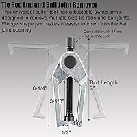 Vista 4 de YSTOOL Juego de herramientas de servicio frontal con separador de rótula automotriz, extractor de extremo de barra de acoplamiento, removedor